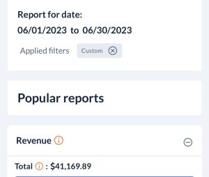 June 2023 revenues.